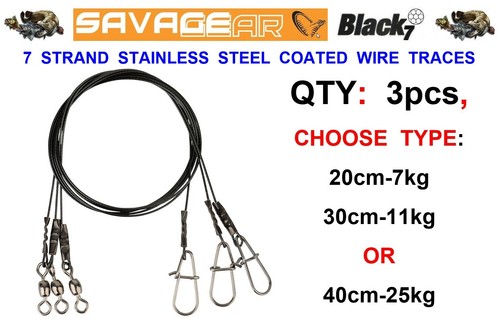 Savage gear black coated - black, 7