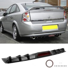 For Vauxhall Opel Vectra C Gloss Black Rear Bumper Diffuser Splitter Spoiler Fin