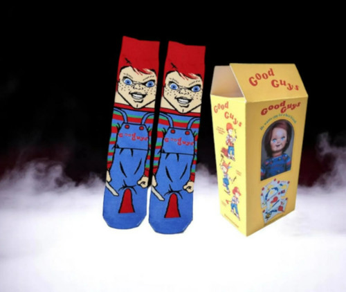 Chucky box and socks - box,