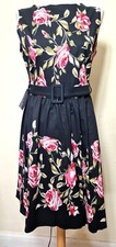Ladies 1950s Black & Pink