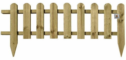 Wooden panel picket fencing - wooden,