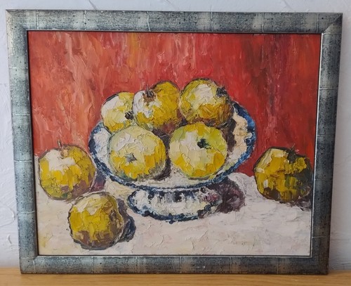 Vintage still life impasto - life, oil