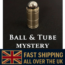 Ball & Tube Mystery (Brass) Close up Magic Tricks Illusions Gimmick Fun Magic Ba