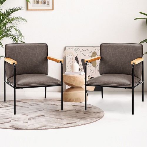Leather accent chair - leather,