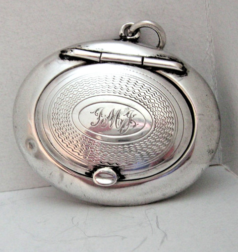 Antique english silver snuff - antique,