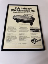 New Framed Print Alfa Romeo 1750 Spider Duetto Magazine Advert Poster Wall Art