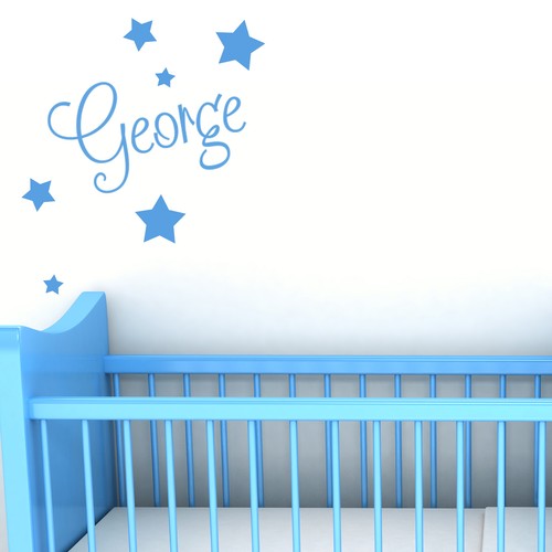 Personalised name with stars - with,