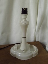 1930/1940’s White Bakelite Library Desk Table Lamp Stand Electrics need checking