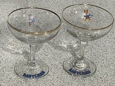 2 DIFFERENT BABYCHAM GLASSES