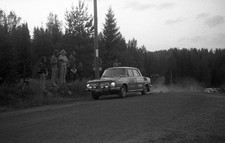 Marku Saaristo Seija Saaristo-Kivist�, Skoda 110 ERC Rally Car 1971 Old Photo