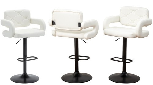 Set white bar - white, stools