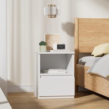 White Small Side Table Slim
