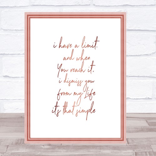 Limit quote print poster - print,