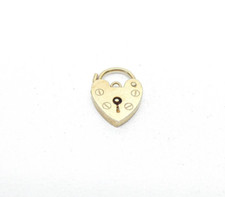 9ct Gold Padlock Working Plain Vintage Yellow Gold with Gift Box.