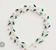  Green Bridal Bridesmaid Garland Tiara Hair Accessory Headband Headdress