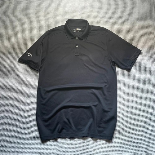 Mens black callaway golf polo - black,