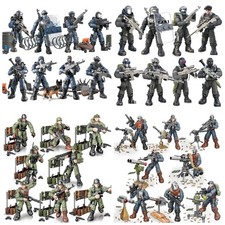 Army Action Figures Toy Soldiers World War Game Model Blocks Gi Joe Swat Police