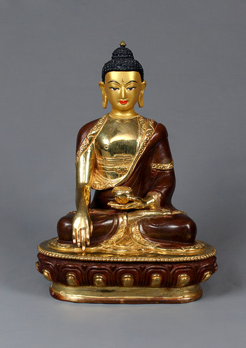 Partly gold plated - plated, shakyamuni