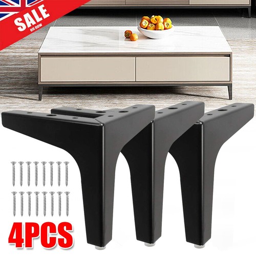 10cm metal furniture legs - 4x,