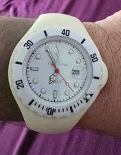 Jelly Toy Watch with Interchangeable StrapWhite & Black Silicone 2008