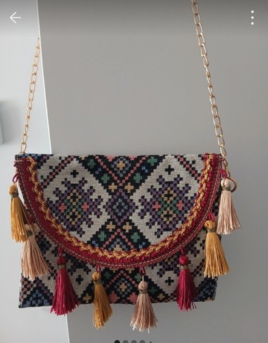 Bag with tassles - bag,