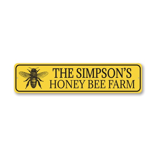 Honey bee farm sign - farm,