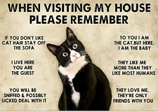 Funny Cat Aluminium Metal Sign