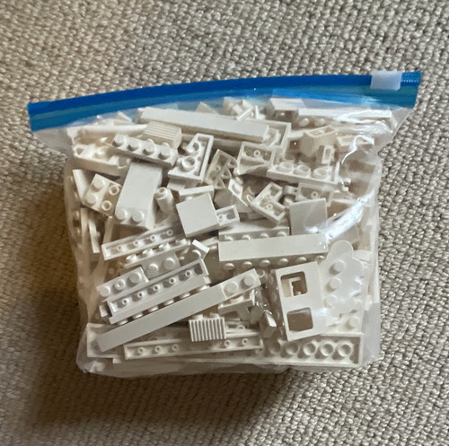 Lego white bricks plates - lego,