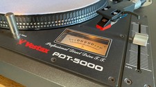 Pair of Vestax PDT-5000 Direct Drive DJ Turntables, Classic Decks Made in Japan