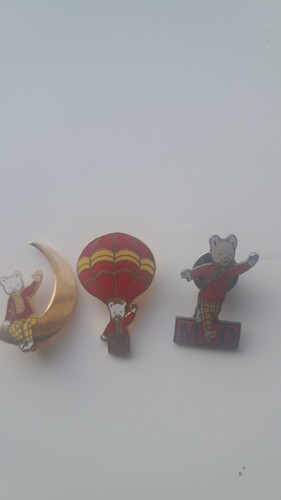 Rupert bear enamel pin - bear, badges