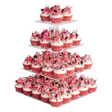 Premium 4 Tier Acrylic Cupcake Stand Cupcake Holder Party Cupcake Display Tower