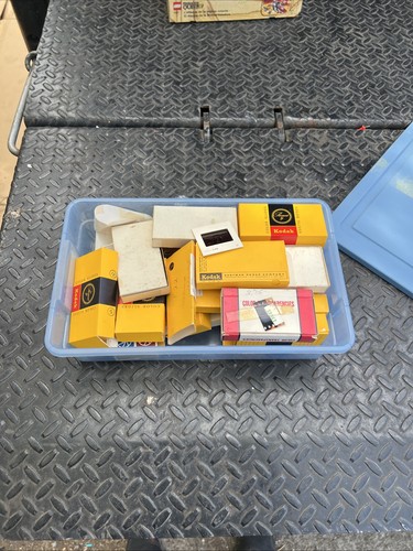 Box old slides - of,