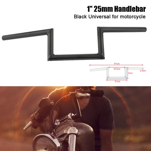 Black motorcycle 25mm - black, inch