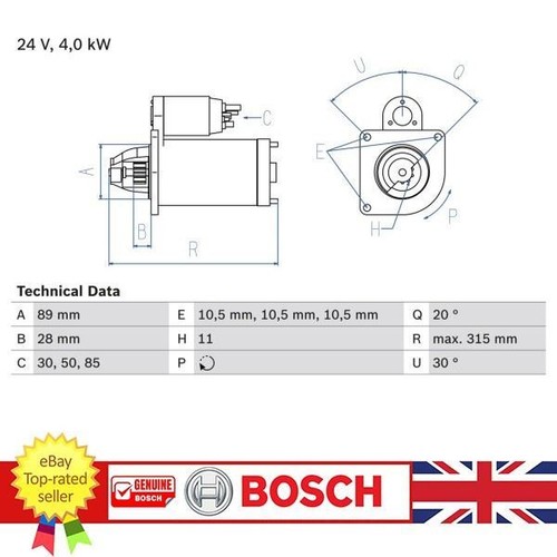 Bosch starter for man hocl - starter,