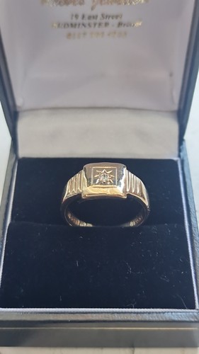 Signet ring 9ct - ring, with