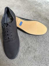 Keds Men’s Black Lace Plimsolls, Trainers, Canvas UK 9