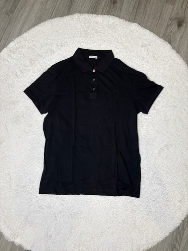 Moncler navy blue polo shirt - moncler,