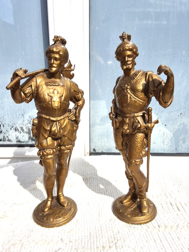 Vintage pair gold gilt metal - vintage,