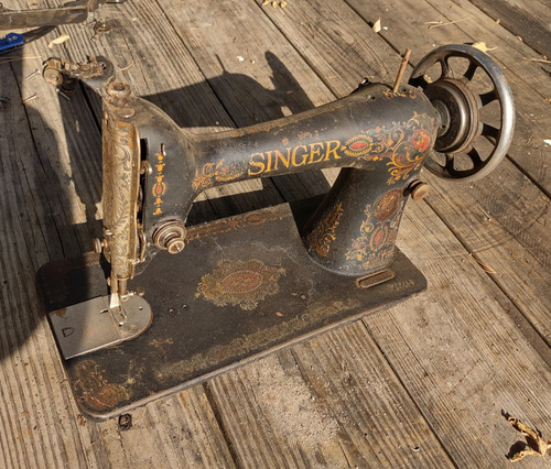 1919 singer sewing machine red - singer,