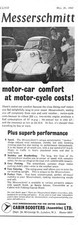 1960 Advert for MESSERSCHMITT 3-Wheeled Bubblecar (2) Vintage Original Print Ad