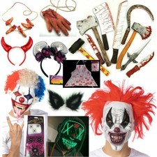 Halloween Accessories Costume Fancy Dress Headband Fake Weapons Wolf Gory LOT