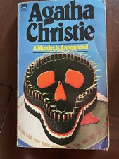 A Murder is Announced Paperback Agatha Christie 1984 Fontana rare birthday cover
