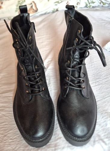 George black boots lace - black,