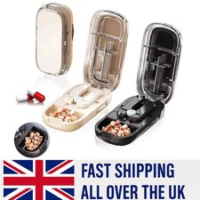 Portable Pill Cutter Dustproof Adjustable Tablet Splitter Daily Pill StorageBox