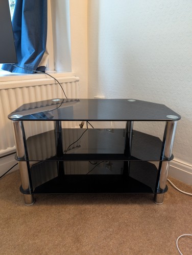 Black glass corner - glass, stand
