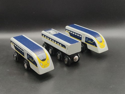 Bigjigs wooden eurostar train - wooden,