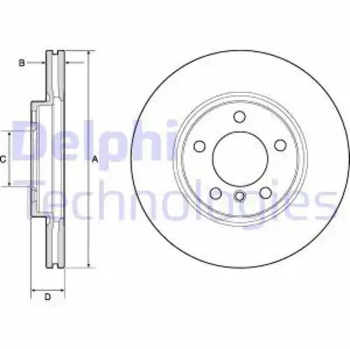 Brake disc vented bg4771c - 2x,