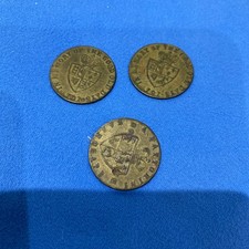 3x George III Gaming Tokens - Fattorini of Harrogate / Good Old Days