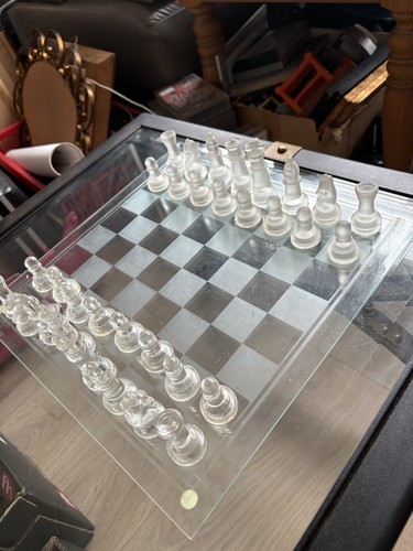 Vintage glass chess - vintage,