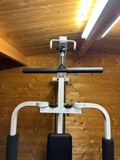 multi gym cable machine possibly York Fitness. Pec dec, tricep pulldown,legpress